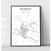 Maynooth, Ireland Scandinavian Style Map Print 