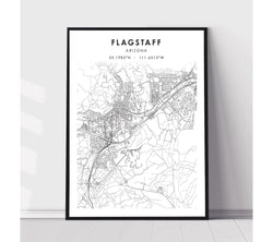 Flagstaff, Arizona Scandinavian Map Print 