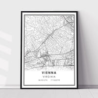 
              Vienna, Virginia Modern Map Print 
            
