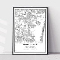 
              Toms River, New Jersey Modern Map Print
            