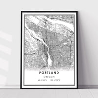 Portland, Oregon Modern Map Print 