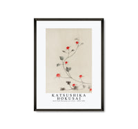 Katsushika Hokusai - Small Red Blossoms on a Vine 1830-1850