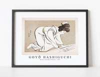 Goyo Hashiguchi - Woman Folding a Kimono 1953