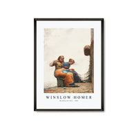 winslow homer - Mending the Nets-1882