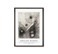 Odilon Redon - On Backdrop of Our Nights God with His Knowing Finger Traces a Multiform Implacable Nightmare 1890