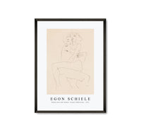 Egon Schiele - Naked man and woman. Couple Embracing 1911