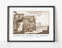 Cornelis ploos van amstel - Poort met reiziger en muildier-1781-1782