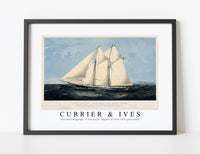 Currier & Ives - Chromolithograph of the yacht Sappho of New York published
