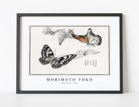 Morimoto Toko - Butterflies illustration from Churui Gafu (1910)