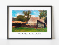 winslow homer - Farmyard with Ducks and Chickens-1872-1873