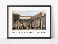 Giovanni Battista Belzoni - View of the interior of the temple in the Isle of Philoe illustration from the kings tombs in Thebes 1778-1823