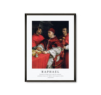 Raphael - Portrait of Pope Leo X and his cousins, cardinals Giulio de' Medici and Luigi de' Ross 1518-1519