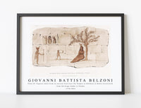 Giovanni Battista Belzoni - Plate 29  Figures taken from an ancient wall near the Temple at Offedina in Nubia illustration from the kings tombs in Thebes 1778-1823