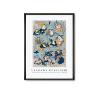 Utagawa Kuniyoshi - Famous Heroes of the Kabuki Stage Played by Frogs 1798-1861