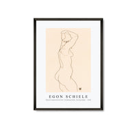 Egon Schiele - Naked woman backview. Standing Nude, Facing Right 1918