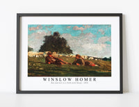 Winslow Homer - Boy and Girl in a Field with Sheep 1878