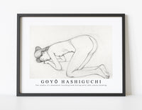 Goyo Hashiguchi - Two studies of a downward crouching nude during early 20th century drawing