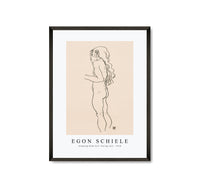 Egon Schiele - Standing Nude Girl, Facing Left 1918