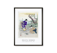 Ogata Gekko - Flower Arranging in the Garden (1896)