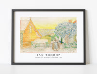 Jan Toorop - Zeeland girl, knitting in a courtyard (190)