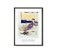 Ogata Gekko - Dog Playing with Flower Cart (1887–1896)