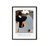 Georges De Feure - Dame op straat gevolgd door een heer (ca. 1897)