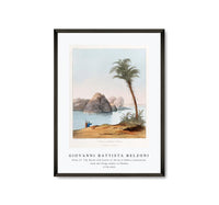 Giovanni Battista Belzoni - Plate 27  The Rocks and Castle of Ibrim in Nubia illustration from the kings tombs in Thebes 1778-1823