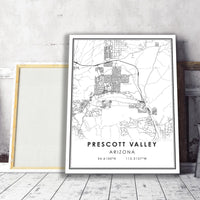 
              Prescott Valley, Arizona Modern Map Print 
            