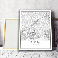 
              Vienna, Virginia Modern Map Print 
            