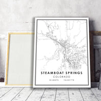 
              Steamboat Springs, Colorado Modern Map Print 
            