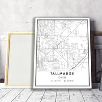 
              Tallmadge, Ohio Modern Map Print 
            