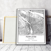 
              Portland, Oregon Modern Map Print 
            