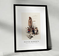 David roberts - Colossus in front of Temple of Wady Saboua Nubia-1796-1864