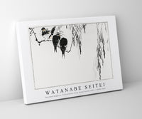 Watanabe Seitei - Perched magpies. Illustration from Seitei Kacho Gafu 1890-1891