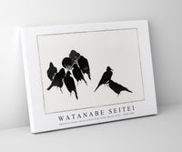 Watanabe Seitei - Japanese crows, illustration from Seitei Kacho Gafu 1890-1891