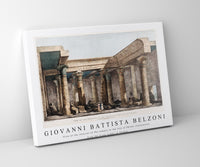 Giovanni Battista Belzoni - View of the interior of the temple in the Isle of Philoe illustration from the kings tombs in Thebes 1778-1823