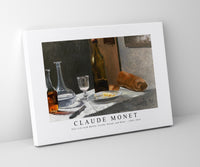 Claude Monet - Still Life with Bottle, Carafe, Bread, and Wine  1862-1863