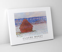 Claude Monet - Stack of Wheat, Snow Effect, Overcast Day 1890-1891