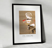 Ito Jakuchu - Hen and Rooster with Grapevine (1792)