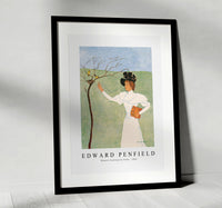 Edward Penfield - Woman reaching for birds 1894