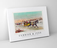 Currier & Ives - Waking up the old mare Chromolithograph-1881