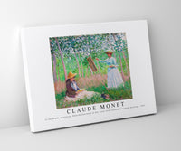 Claude Monet - In the Woods at Giverny, Blanche Hoschedé at Her Easel with Suzanne Hoschedé Reading 1887