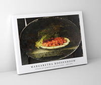 Margaretha Roosenboom - Stilleven met aardbeien in een witte schaal 1853-1896