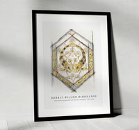 Gerrit Willem Dijsselhof - Decorative design with two fish in a hexagon 1876-1824