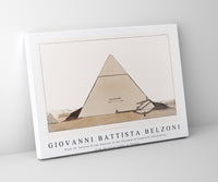 Giovanni Battista Belzoni - Plate 10  Section of the Interior of the Pyramid of Cephrene illustration from the kings tombs in Thebes 1778-1823