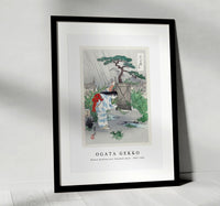 Ogata Gekko - Woman Bending over Yamabuki Bush (1887–1896)