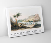 Giovanni Battista Belzoni - Exterior View of the Temple of Ybsambul illustration from the kings tombs in Thebes by Giovanni Battista Belzoni 1778-1823