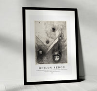Odilon Redon - On Backdrop of Our Nights God with His Knowing Finger Traces a Multiform Implacable Nightmare 1890
