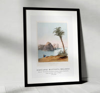 Giovanni Battista Belzoni - Plate 27  The Rocks and Castle of Ibrim in Nubia illustration from the kings tombs in Thebes 1778-1823