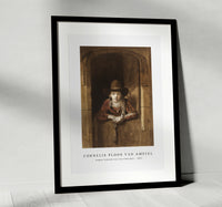 Cornelis ploos van amstel - Jongen leunend over een onderdeur-1821